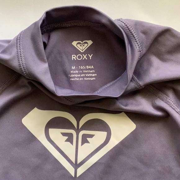 Roxy Short Sleeve Lavender Top Size Girls M - Picture 2 of 5